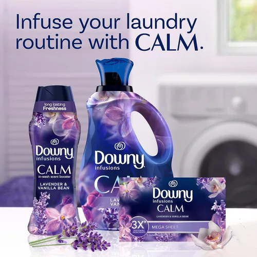 Vista 7 de Downy CALM, Mega Hojas para Secadora, Suavizante de Ropa, Lavanda y Vainilla, 130