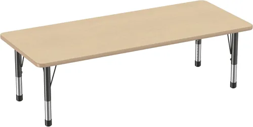 Vista 44 de FDP - Mesa rectangular para actividades escolares y aulas (24 x 36 pulgadas), patas gruesas para niños pequeños, altura ajustable de 15 a 24