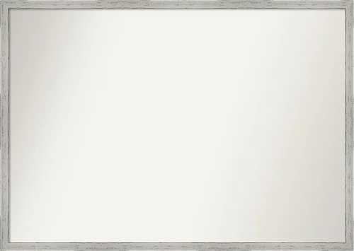 Vista 302 de Amanti Art Espejo de baño blanco para sobre el fregadero, 22 x 45 pulgadas, espejo de tocador rectangular blanco Lucie, marco de madera moderno