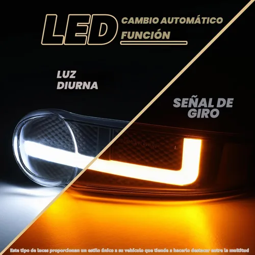 Vista 6 de M-AUTO Switchback - Tiras LED DRL para faros con 2 pares de bombillas preensambladas de 6000K compatibles con 01 GMC Sierra C3, 02-06 Sierra 1500