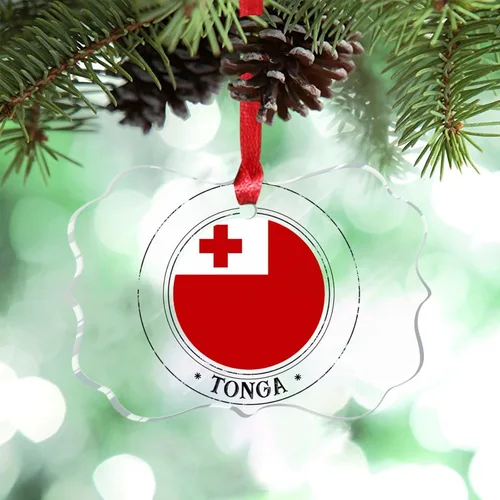 Vista 17 de Bandera nacional de Noruega, adornos de Navidad patrióticos 2023, decoraciones de Navidad para árbol, adornos acrílicos transparentes, colgante
