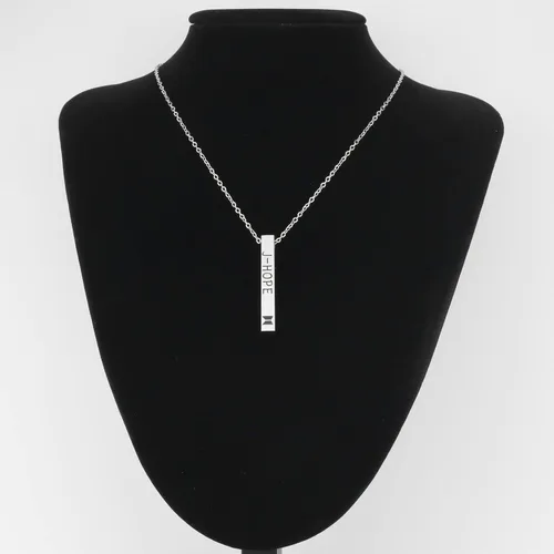 Vista 5 de ZWYQWN KPOP ARMY Collar de regalo para mujeres y niñas RM JIM JK V JIMIN J-HOPE SUGA Collar de cumpleaños para mujeres Metal Acero inoxidable