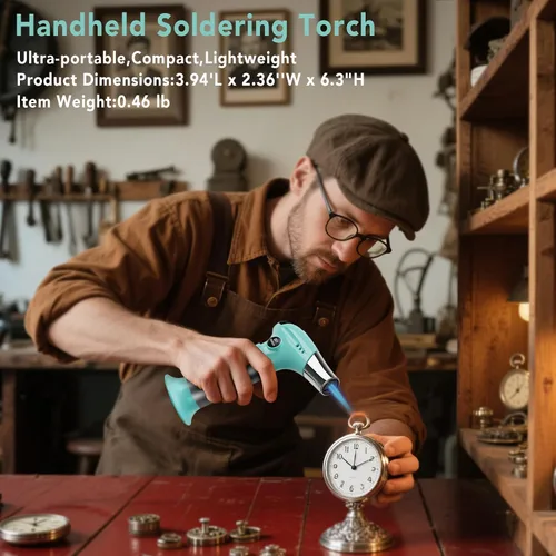 Vista 6 de Sondiko Antorcha para Crème Brûlée, Antorcha Encendedor de Butano Recargable con Llama Ajustable para Bricolaje, Crème Brûlée, Parrillada