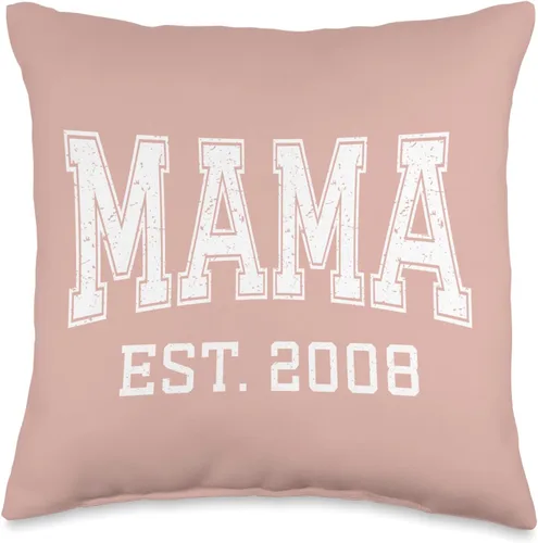 Vista 4 de Mama Est 2008 Custom Mom Personalized Mothers Day Customized Throw Pillow
