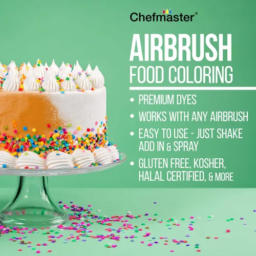 Vista 3 de Chefmaster Aerógrafo en aerosol para alimentos, 9 onzas, color blanco