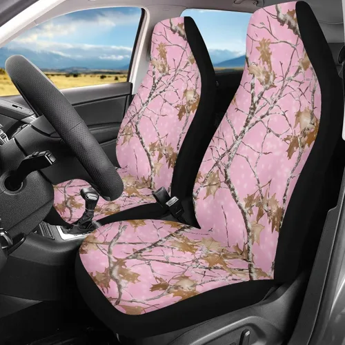 Vista 15 de LedBack Fundas universales de asiento de coche solo para asientos delanteros, bandera estadounidense, ciervos, 2 piezas, protector elástico