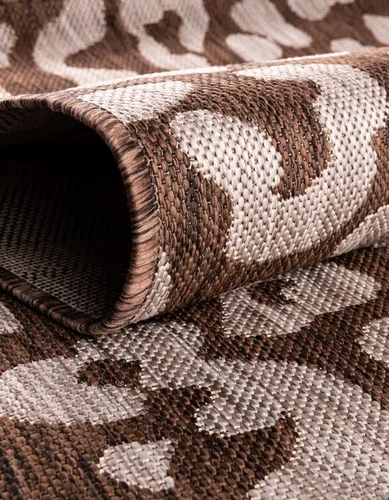 Vista 7 de Unique Loom Outdoor Safari Collection - Alfombra para exterior, diseño de leopardo (3 x 5 pies 3 pulgadas, Rectángulo, Marrón/Marrón claro)