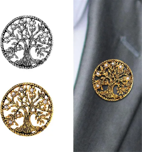 Vista 2 de U7 Brooches Jewelry for Women Men, Stainless Steel 18K Gold Plated Classic FeatherFlowerTree of LifeCustom PhotoBreast Cancer Awareness Pink Ribbion