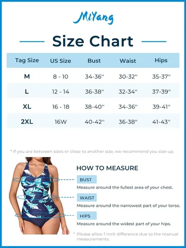 Vista 6 de MiYang Traje de baño tankini de dos piezas para mujer, con control de barriga, parte delantera cruzada