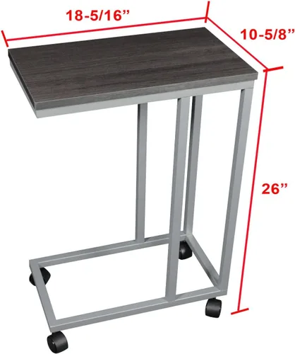 Vista 3 de CKP The Austin C - Soporte para mesa auxiliar/portátil, acabado de madera de cebra, base laminada con ruedas