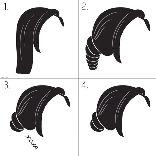 Vista 5 de 10 horquillas de pelo en espiral, puntas de bola que no rayan, pasadores de rosca para estilo de cabello DIY (negro)