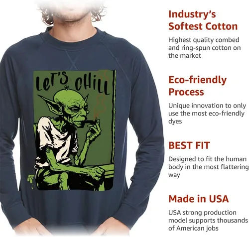 Vista 7 de Let's Chill Print Raglan Sweatshirt - Funny Crewneck Sweatshirt - Themed Sweatshirt