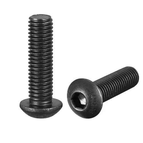 Vista 10 de uxcell Tornillos de cabeza de botón hexagonal M8x40mm Tornillos de acero de aleación 10pcs