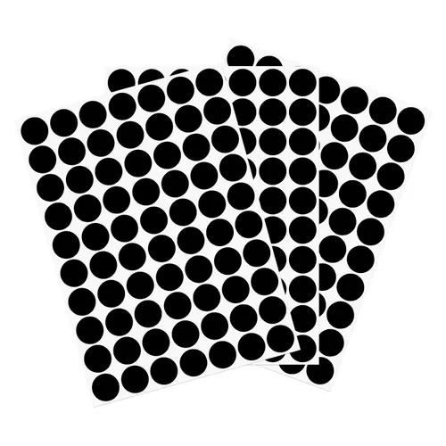 Vista 27 de uxcell 1 Hoja/140 Piezas de Pegatinas para Cubrir Agujeros de Tornillo, 12 mm de Diámetro, PVC Autoadhesivas, Tapas a Prueba de Polvo para Muebles