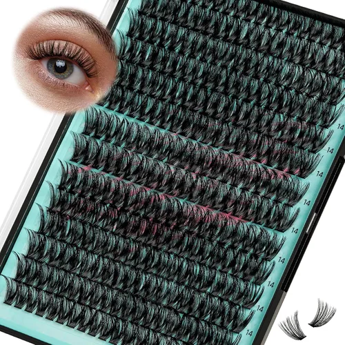 Vista 11 de Kit de Extensión de Pestañas, Kit de Racimos de Pestañas DIY 168Pcs con Pegamento de Unión y Sello Impermeable, Removedor de Pestañas para Kit