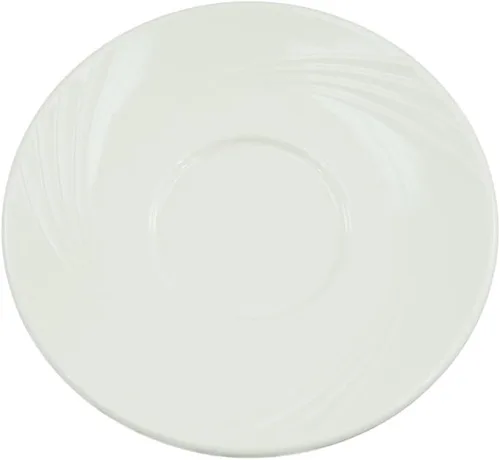Vista 5 de CAC China CRO-36 Corona - Plato de porcelana súper blanco de 4 pulgadas, caja de 36 super blanco; blanco brillante