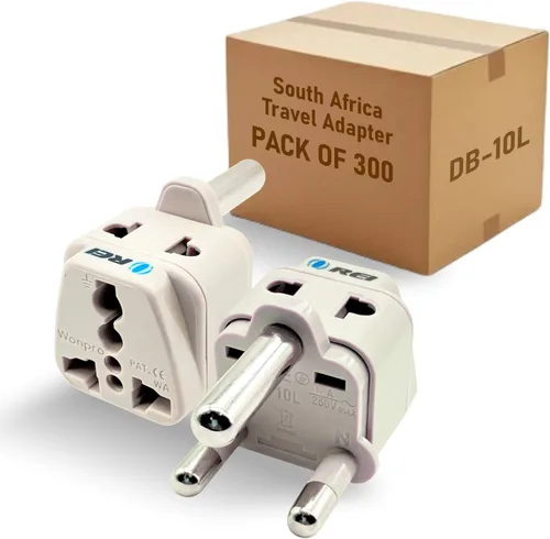 Vista 12 de OREI Adaptador de enchufe universal 2 en 1 tipo M para Sudáfrica y más