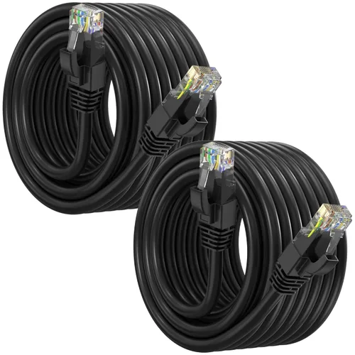 Vista 36 de Maximm Cable Ethernet Cat6, color negro (paquete de 2), cable UTP de 10 Gbps 550 MHz