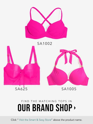 Vista 6 de Smart & Sexy Parte inferior de bikini con volantes y espalda fruncida para mujer, multicolorfantasía (Peach Luster)