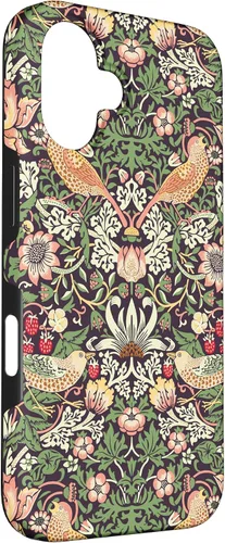 Vista 3 de Funda con diseño Art Nouveau para iPhone 16, diseño de ladrón de fresas William Morris