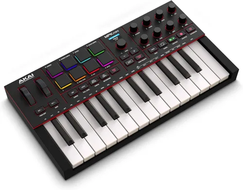 Vista 18 de [Usado] Akai Professional MPK Mini MK3 - Controlador de teclado MIDI USB de 25 teclas con 8 almohadillas de percusión con retroiluminación, 8
