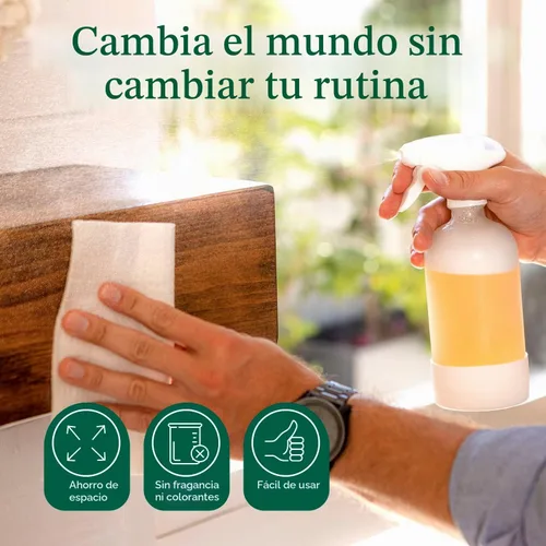 Vista 7 de CLEANOMIC Tabletas de limpieza de madera y suelos (paquete de 6) - Tabletas limpiadoras multiusos multisuperficie para el hogar (aroma naranja)