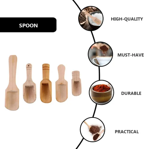 Vista 8 de DOITOOL Juego de 10 cucharas de sal pequeñas de madera, cuchara de sal de madera, mini cucharada de té y condimentos para hojas de té, condimentos