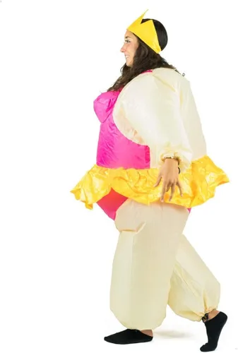 Vista 7 de Disfraz inflable de bailarina rosa para adultos talla única