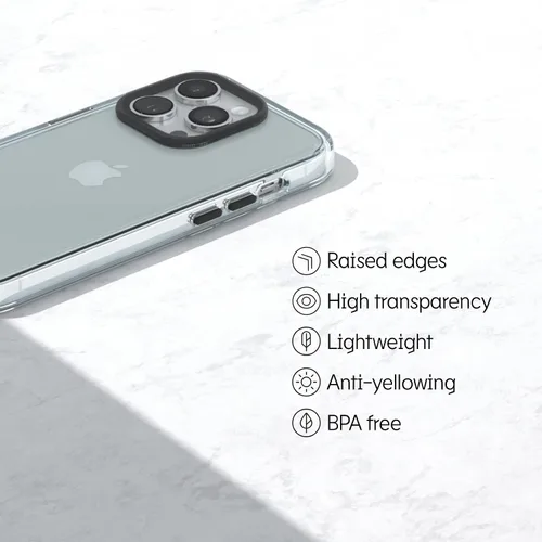 Vista 6 de RhinoShield - Funda transparente para iPhone 13 Pro Anti-amarilleo, transparente, de alta claridad, a prueba de golpes, protección contra caídas
