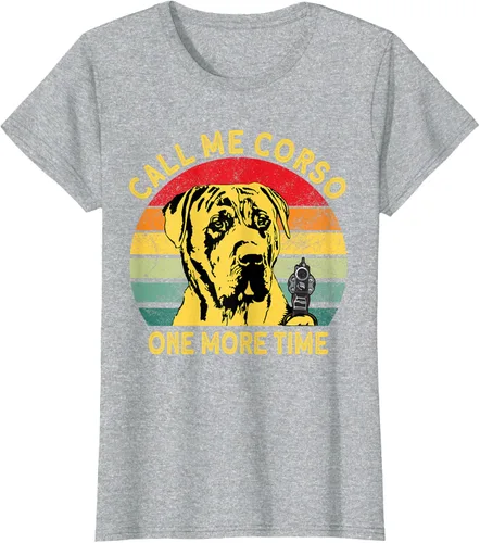 Vista 26 de Canary Dog Dad Call Me Corso Once More Perro Presa Canario Camiseta, Negro
