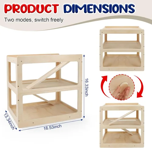 Vista 7 de Organizador de almacenamiento de madera para garaje, compatible con Hot