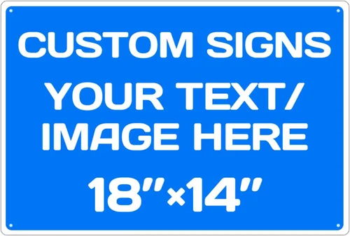 Vista 57 de Letreros metálicos personalizados de aluminio resistentes a la intemperie, texto e imagen personalizados, varios tamaños, peligro, jardín, puerta