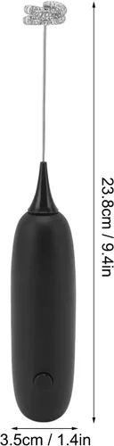 Vista 7 de Espumador de leche de mano, espumador de leche a batería, batidor de huevos para el hogar, para café, café con leche, chocolate caliente, mini Negro