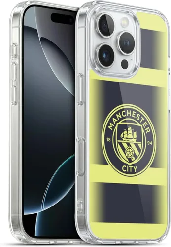 Vista 51 de Head Case Designs Funda de gel con licencia oficial del Manchester City Man City FC Away 2022/23 [protección de grado militar] compatible con Apple