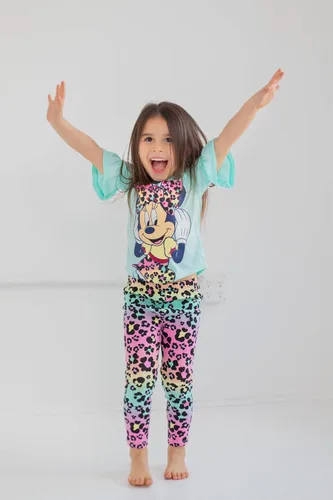 Vista 2 de Disney Conjunto de camiseta y leggings de Minnie Mouse para bebés y niños grandes Azul