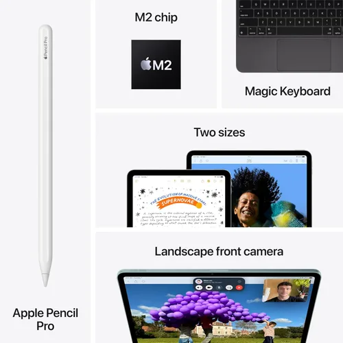 Vista 6 de 2024 Apple iPad Air (11 pulgadas, Wi-Fi, 1 TB) - Azul (renovado)