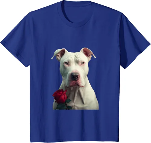 Vista 40 de Dogo Argentino Valentines Day Camiseta, Negro