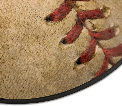 Vista 6 de Pardick Alfombra de béisbol de 36.2 pulgadas, alfombra retro circular redonda para niños, hombres, dormitorio, sala de estar, hogar, guardería, sala