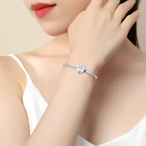 Vista 2 de Ibagke Dijes de plata de ley 925 para pulseras y collares, colgantes colgantes de cuentas Love You Wife para pulseras europeas originales, regalos