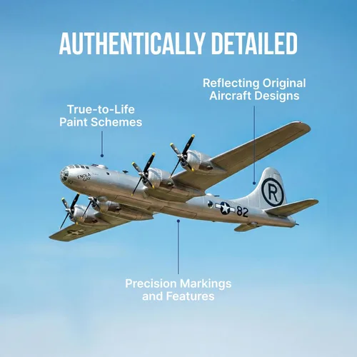 Vista 6 de Daron Worldwide Trading B-29 Superfortress Enola Gay Vehículo (escala 1:200), Blanco