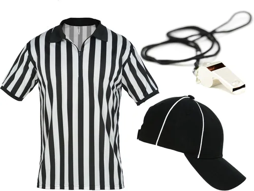 Vista 5 de Mato & Hash Camisas de árbitro para hombre/Jersey de árbitro con cuello para oficiar y disfraces