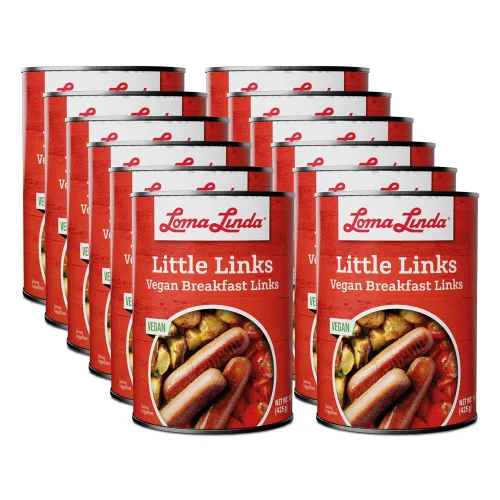 Vista 4 de Loma Linda - Carnes a base de plantas (pequeños eslabones (15 oz.), paquete de 3