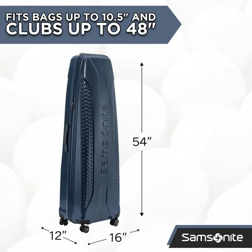 Vista 4 de Samsonite Tour Pro Golf Hard Case Travel Bag Lightweight, Durable ABS Shell, 360 Degree Multi-Directional Shark Wheels