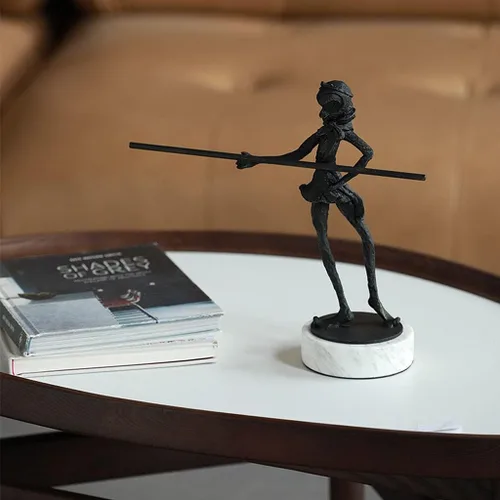 Vista 6 de Estatua china de feng shui escultura de hierro fundido mono decoración de escritorio moderna luz de lujo sala de estar TV gabinete de vino gabinete