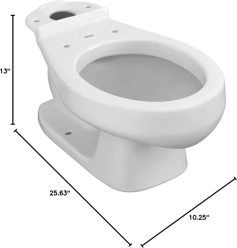 Vista 3 de American Standard 3128001.020 3128.001.020 - Cuenco para inodoro, blanco, mediano