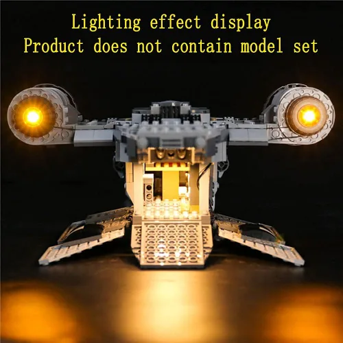 Vista 6 de GEAMENT Kit de luz LED para The Mandalorian The Razor Crest 2020 - Compatible con el modelo Lego 75292 (juego de modelos no incluido)