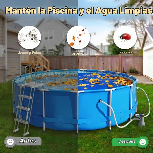 Vista 6 de BigXwell Cubierta solar para piscina redonda de 6 pies, cubierta de burbujas para bañera de hidromasaje, 16 mil, manta de burbujas resistente que