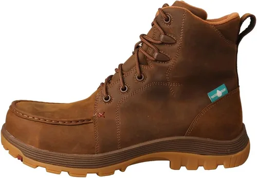 Vista 2 de Twisted X Men's 6" Work Oblique Toe Boot, Moc Toe Nano Toe with CellSole