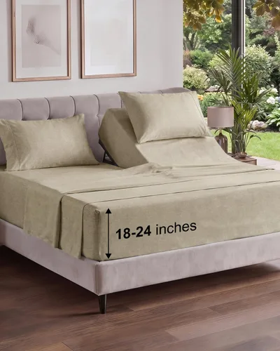 Vista 160 de Extra Deep Twin XL Sheet Set - 3 Piece College Dorm Room - White 01-Blanco
