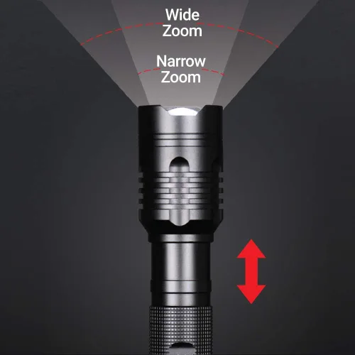 Vista 5 de Feit Electric Linterna LED Táctica - Aleación de Aluminio - Con Zoom y Engaste para Ataque o Defensa Requiere